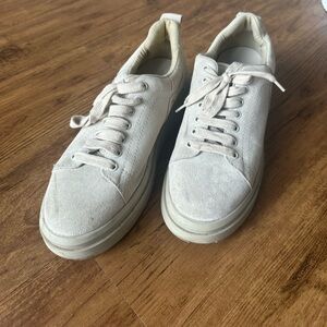 Zara Tan suede platform sneaker